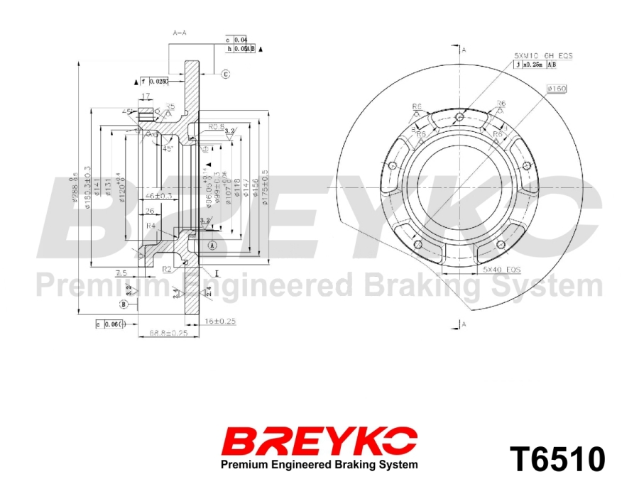 DAVID VASCO T6510 BREYKO Brake Disc