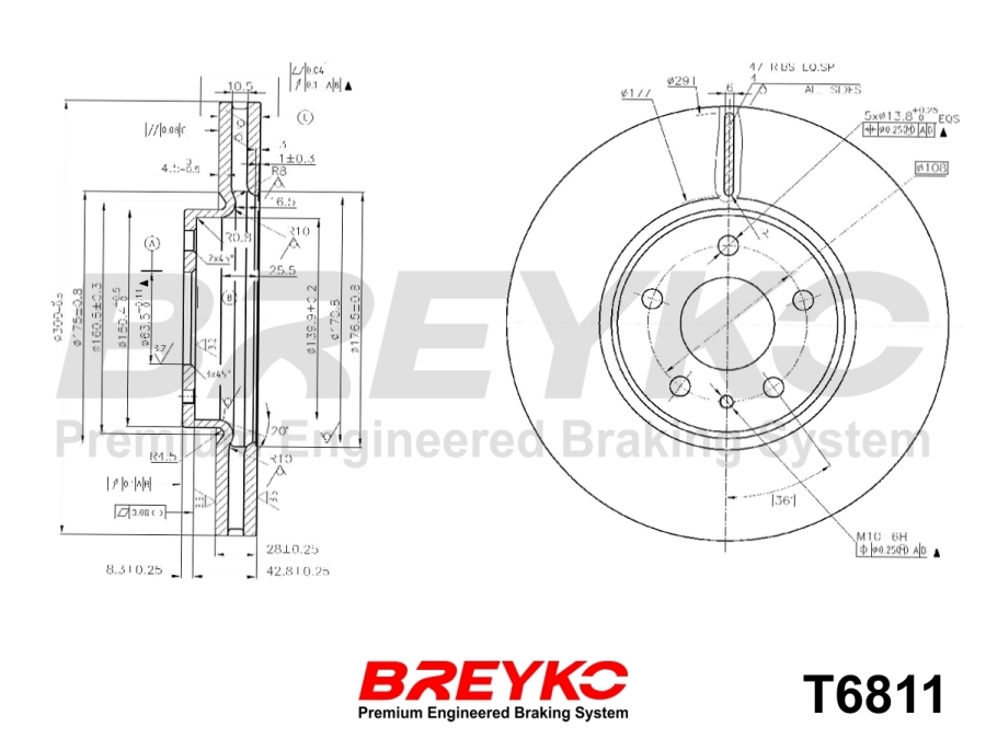 DAVID VASCO T6811 BREYKO Brake Disc