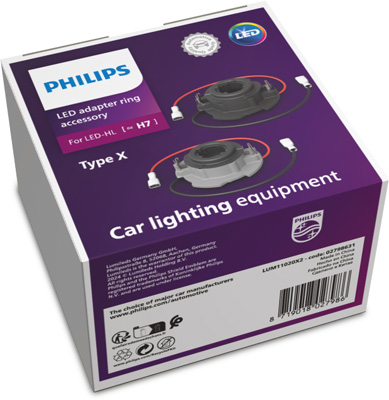 PHILIPS 11020X2 Adapter Ring H7-LED Lampenfassung, Hauptscheinwerfer