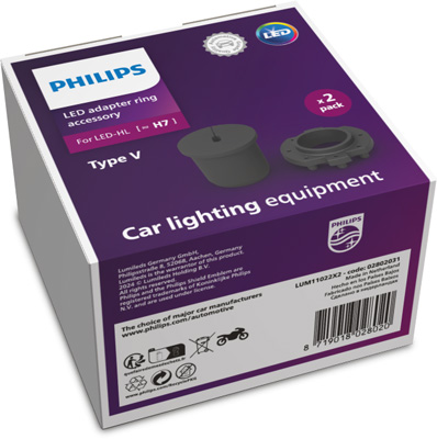 PHILIPS 11022X2 Adapter Ring H7-LED Lampenfassung, Hauptscheinwerfer