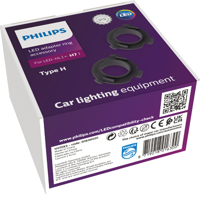 PHILIPS 11172X2 Adapter Ring H7-LED Lampenfassung, Hauptscheinwerfer