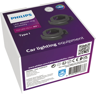 PHILIPS 11179X2 Adapter Ring H7-LED Lampenfassung, Hauptscheinwerfer