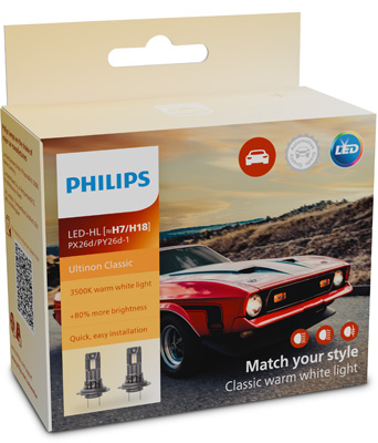 PHILIPS 11972U2510C2 Ultinon Classic LED-HL Glühlampe, Fernscheinwerfer