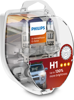 PHILIPS 12258XVGS2 X-tremeVision G-force Glühlampe, Fernscheinwerfer