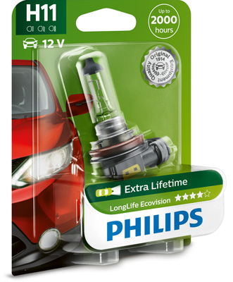 PHILIPS 12362LLECOB1 LongLife EcoVision Glühlampe, Fernscheinwerfer
