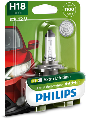 PHILIPS 12643LLB1 LongLife EcoVision Glühlampe, Fernscheinwerfer