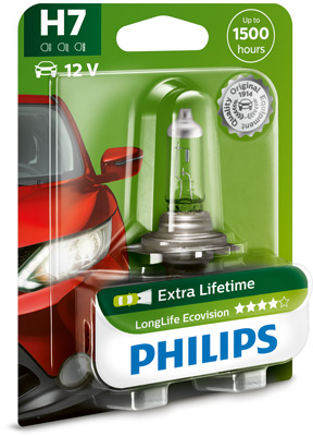 PHILIPS 12972LLECOB1 LongLife EcoVision Glühlampe, Fernscheinwerfer