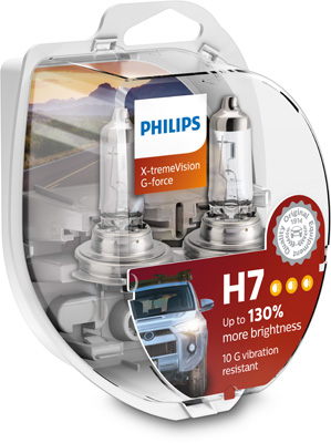 PHILIPS 12972XVGS2 X-tremeVision G-force Glühlampe, Fernscheinwerfer