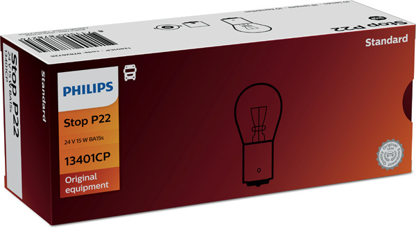 PHILIPS 13401CP Lampadina, Luce posteriore di stop-Lampadina, Luce posteriore di stop-Ricambi Euro