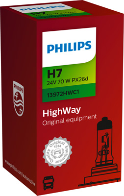 PHILIPS 13972HWC1 HighWay Glühlampe, Fernscheinwerfer