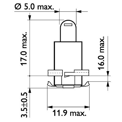 PHILIPS 24029CP Glühlampe, Instrumentenbeleuchtung