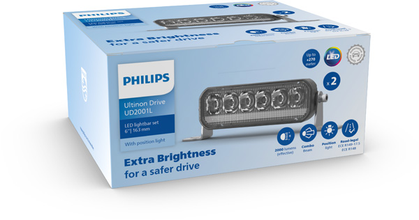 PHILIPS UD2001LX2 Ultinon Drive 6" LED lightbar set Fjernlys