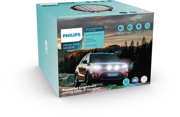 PHILIPS UD5001RX1 Ultinon Drive 9" LED round driving light Fjernlys