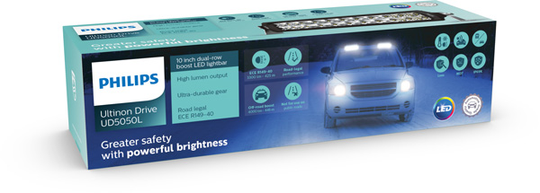 PHILIPS UD5050LX1 Ultinon Drive 10 inch dual-row boost LED lightbar Fjernlys