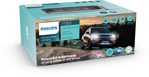 PHILIPS UD5101LX1 Ultinon Drive 4" LED lightbar Fjernlys