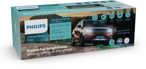 PHILIPS UD5104LX1 Ultinon Drive 6" LED light bar Fernscheinwerfer