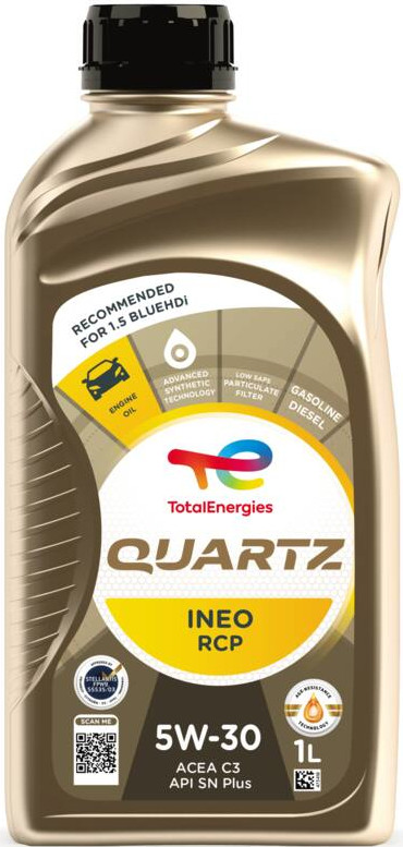 TotalEnergies 231130 TotalEnergies QUARTZ INEO RCP 5W-30 Engine Oil