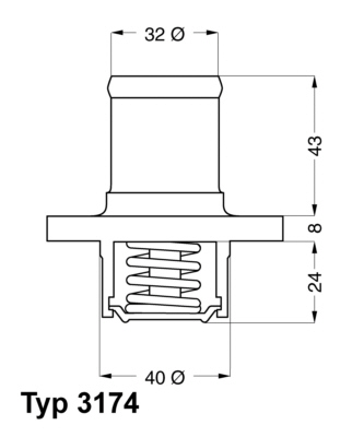 WAHLER 3174.89D Termostat, kjølemiddel