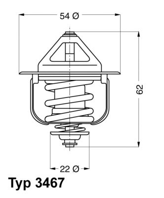 WAHLER 3467.85D Termostat, kjølemiddel