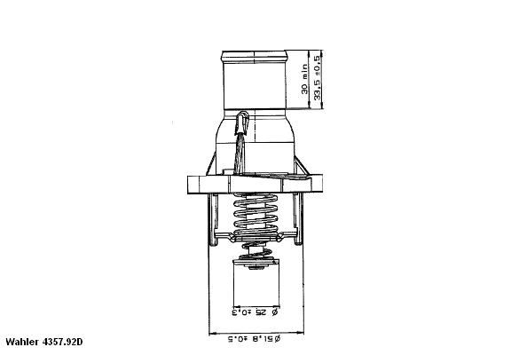 WAHLER 4357.92D Thermostat, coolant