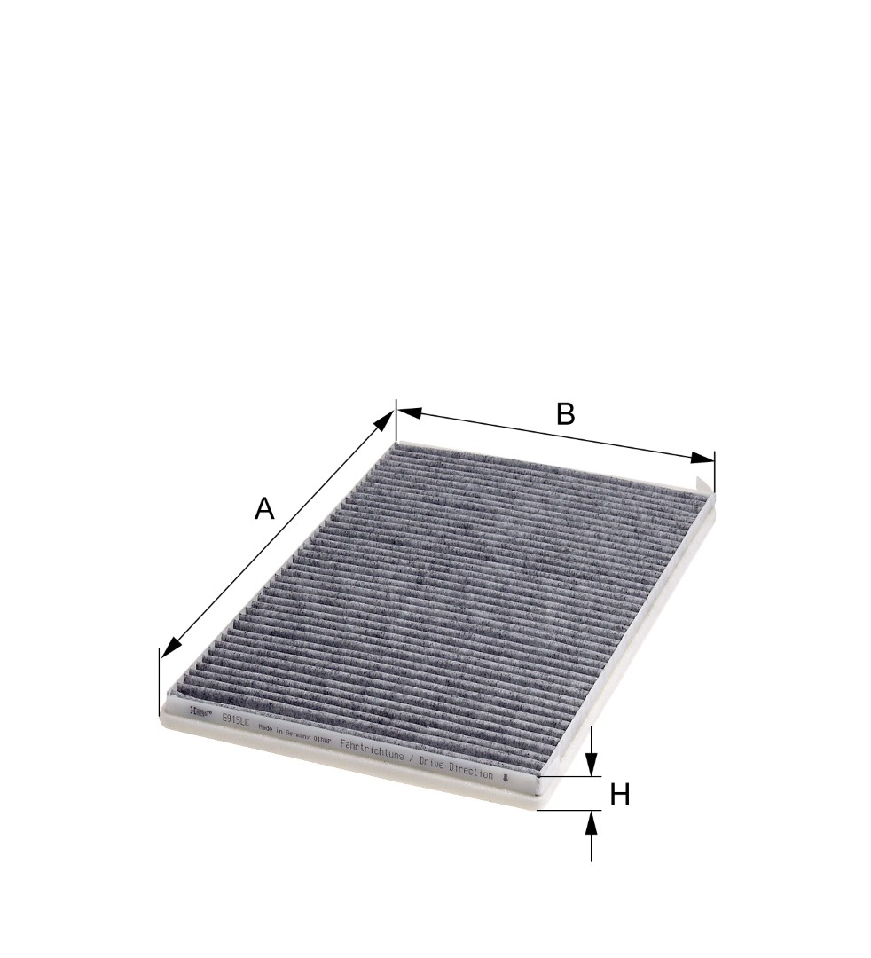 HENGST FILTER E915LC Filter, cabin air for AUDI