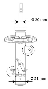 KYB 3338070 Excel-G Stoßdämpfer