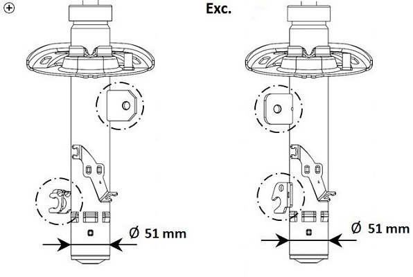 KYB 3338004 Støtdemper