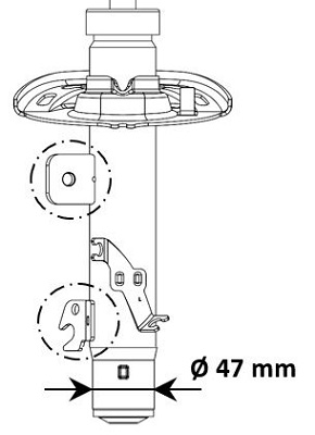 KYB 3338053 lengéscsillapító