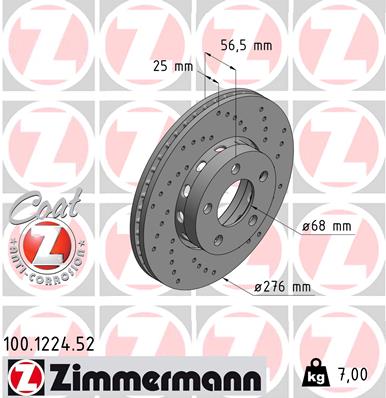 ZIMMERMANN 100.1224.52 Discofreno