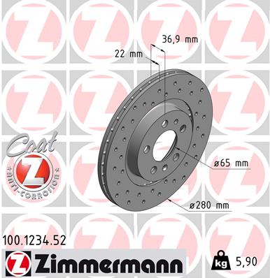 ZIMMERMANN 100.1234.52 Discofreno