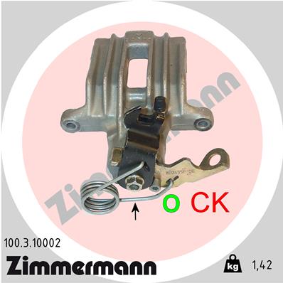 ZIMMERMANN 100.3.10002 Pinza freno-Pinza freno-Ricambi Euro