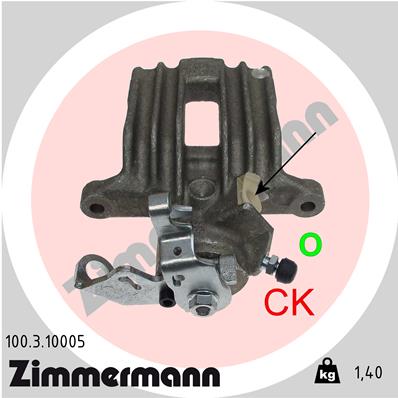 ZIMMERMANN 100.3.10005 Pinza freno-Pinza freno-Ricambi Euro