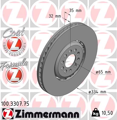 ZIMMERMANN 100.3307.75 Discofreno