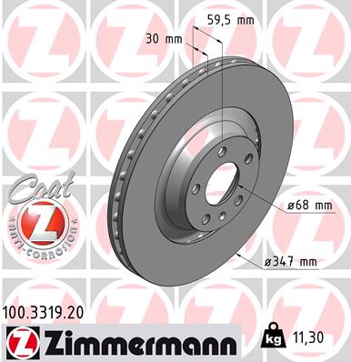 ZIMMERMANN 100.3319.20 Discofreno