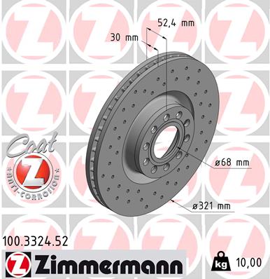 ZIMMERMANN 100.3324.52 Discofreno