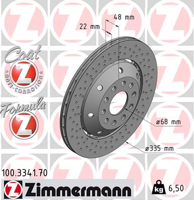 ZIMMERMANN 100.3341.70 Discofreno