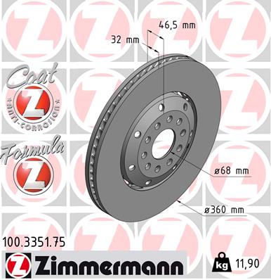 ZIMMERMANN 100.3351.75 Discofreno