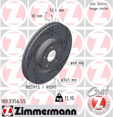 ZIMMERMANN 100.3356.55 Discofreno-Discofreno-Ricambi Euro