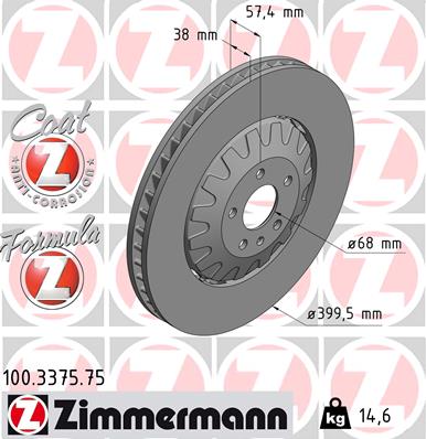 ZIMMERMANN 100.3375.75 Discofreno-Discofreno-Ricambi Euro