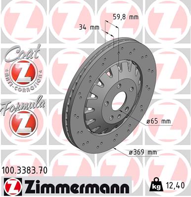 ZIMMERMANN 100.3383.70 Discofreno