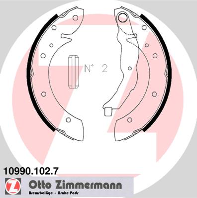 ZIMMERMANN 10990.102.7 Kit ganasce freno