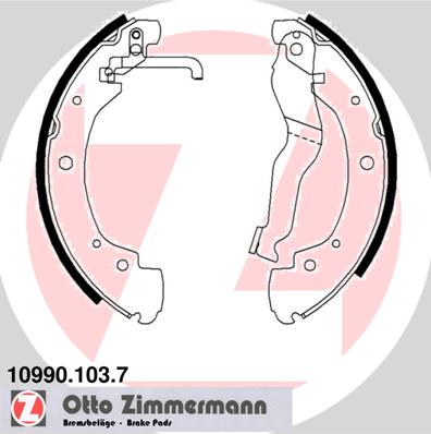 ZIMMERMANN 10990.103.7 Kit ganasce freno