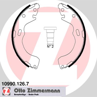 ZIMMERMANN 10990.126.7 Kit ganasce freno