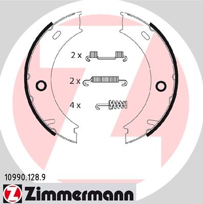 ZIMMERMANN 10990.128.9 Kit ganasce, Freno stazionamento-Kit ganasce, Freno stazionamento-Ricambi Euro