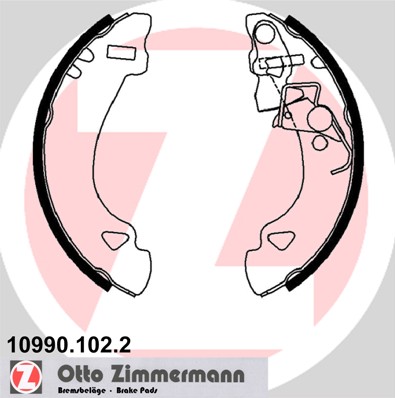 ZIMMERMANN 10990.102.2 Kit ganasce freno