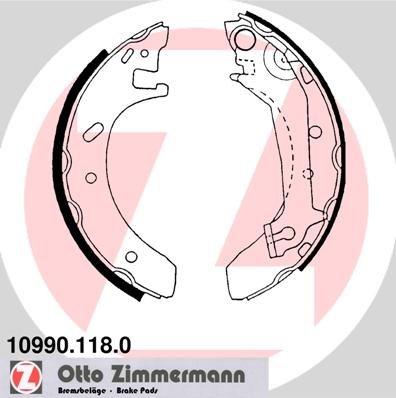 ZIMMERMANN 10990.118.0 Kit ganasce freno