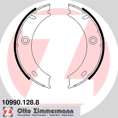 ZIMMERMANN 10990.128.8 Kit ganasce, Freno stazionamento