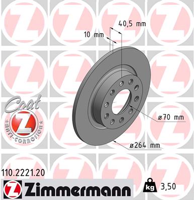 ZIMMERMANN 110.2221.20 Discofreno