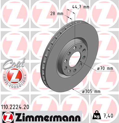 ZIMMERMANN 110.2224.20 Discofreno