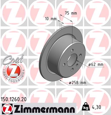 ZIMMERMANN 150.1260.20 Discofreno